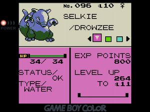 Blue Water-type Drowzee with a seal tail, named SELKIE