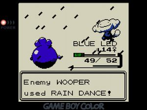 Enemy WOOPER used RAIN DANCE!