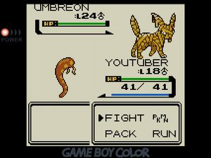 YOUTUBER facing off against Umbreon, which is covered in bandages like a mummy