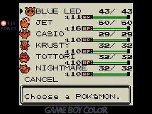 Current team: BLUE LED level 11, JET level 16, and the rest at level 10: CASIO, KRUSTY, TOTTORI, and NIGHTMARE