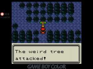 The weird tree in Pokemon Gen 2 attacked!