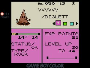 Rock-type Diglett that looks like an upside-down V jutting out of the ground, named VVVVVV