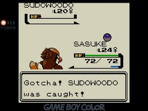 Gotcha! SUDOWOODO was caught!