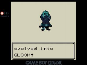 HOLLY evolved into Gloom! He looks like a giant closed-up plant bud wearing a scarf